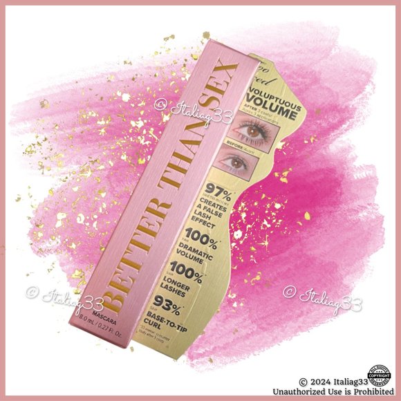 TOO FACED Better Than Sex Mascara Full Size - Black - New in Box  💋 - Picture 12 of 14